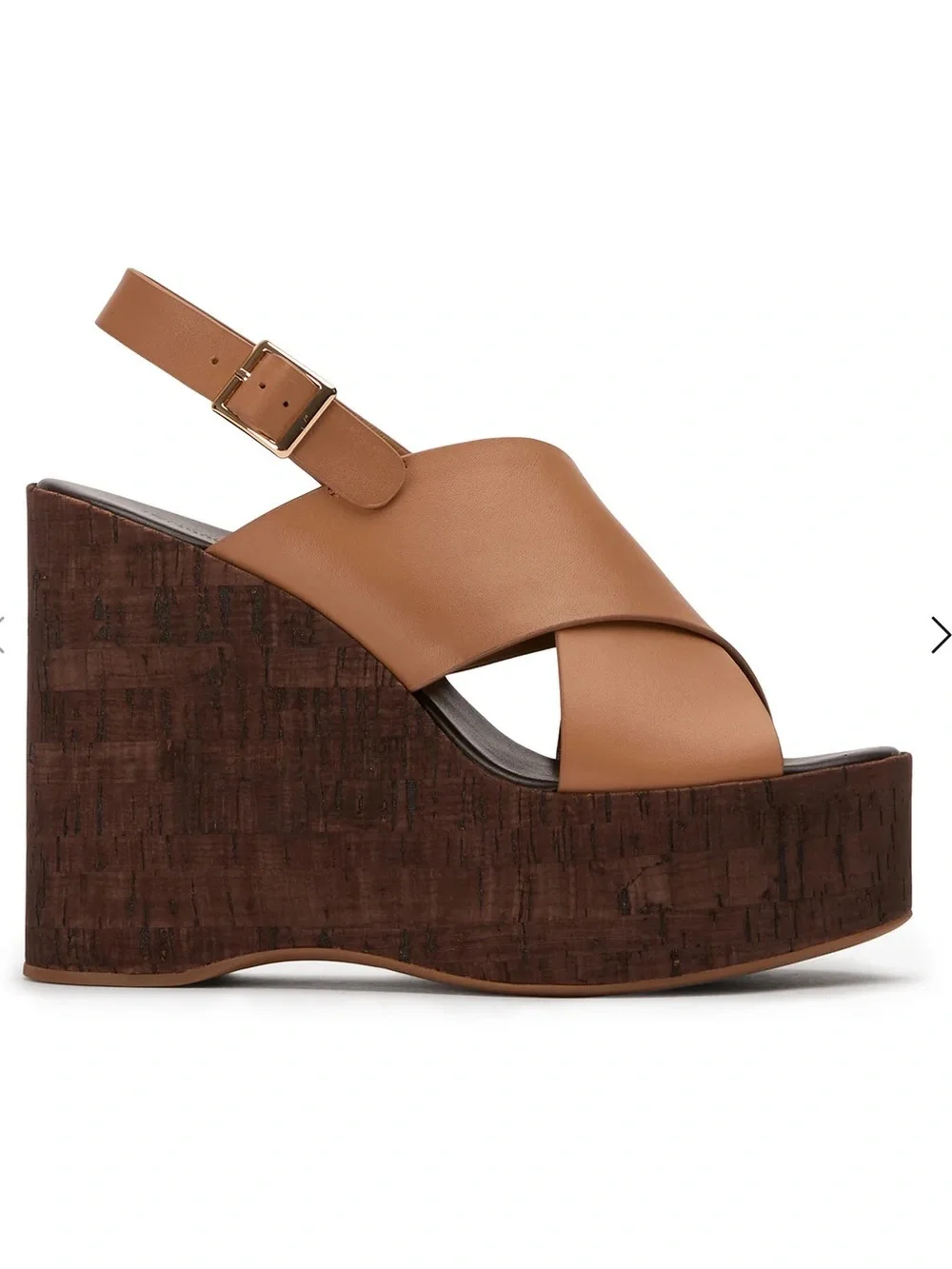 Tony Bianco Vogue Women’s Platform Wedge Slingback Sandal Tan Como NWB